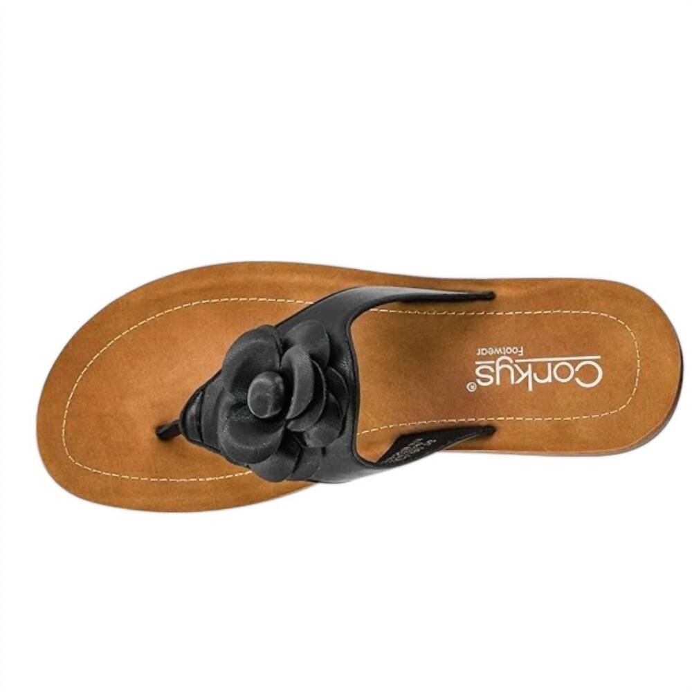 NEW CORKYS FOOTWEAR women's so delish flip flops in black